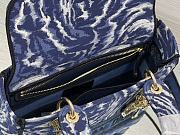 Fortok Dior Lady D-Lite Embroidery Bag Blue M0565 24x20x11cm - 3