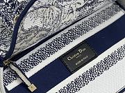 Fortok Dior Lady D-Lite Embroidery Bag Blue M0565 24x20x11cm - 2