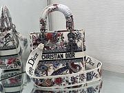 Fortok Dior Lady D-Lite Bag Ecru Multicolor Dior Jardin d’Hiver Embroidery 24x20x11cm - 1