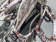 Fortok Dior Lady D-Lite Bag Ecru Multicolor Dior Jardin d’Hiver Embroidery 24x20x11cm - 5