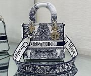 Fortok Dior Lady D-lite Blue Five-Pointed Star Embroidery Bag 24x20x11cm - 1
