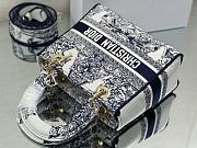 Fortok Dior Lady D-lite Blue Five-Pointed Star Embroidery Bag 24x20x11cm - 5