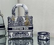 Fortok Dior Lady D-lite Blue Five-Pointed Star Embroidery Bag 24x20x11cm - 4