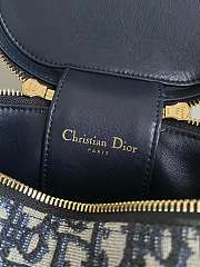 Fortok Dior Signature Vanity Case Blue Oblique Jacquard 16×11×9.5cm - 3