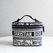 Fortok Dior Vanity Case Bag Navy Blue 24x17x13.5cm - 1
