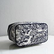 Fortok Dior Vanity Case Bag Navy Blue 24x17x13.5cm - 6