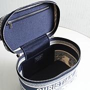 Fortok Dior Vanity Case Bag Navy Blue 24x17x13.5cm - 5