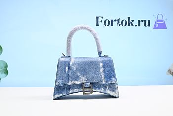 Balenciaga Hourglass Handle Bag Denim 92947 23cm