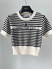 Fortok Dior Marinière Short-Sleeved Sweater - 1