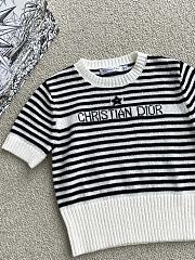 Fortok Dior Marinière Short-Sleeved Sweater - 5