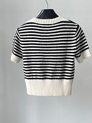 Fortok Dior Marinière Short-Sleeved Sweater - 3