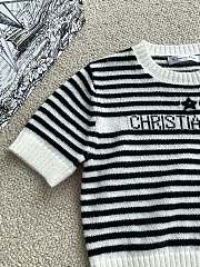 Fortok Dior Marinière Short-Sleeved Sweater - 2