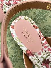 Fortok Gucci Double G Thong Sandals Rose Pink - 6