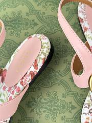 Fortok Gucci Double G Thong Sandals Rose Pink - 5
