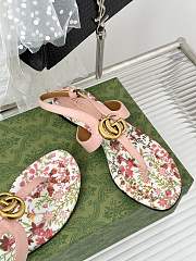 Fortok Gucci Double G Thong Sandals Rose Pink - 3