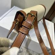 Fortok Celine Triomphe Bag Canvas Tan/Brown 18.5x14x6cm - 6