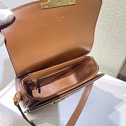 Fortok Celine Teen Triomphe Bag White Brown 18.5x14x6cm - 4