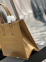 Fortok Saint Laurent Rive Gauche Tote Bag Brown 39×31×18cm - 4
