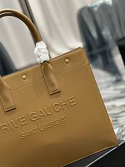 Fortok Saint Laurent Rive Gauche Tote Bag Brown 39×31×18cm - 2