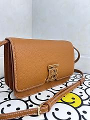 Fortok Burberry TB Crossbody Bag Brown 21x6x16cm - 4
