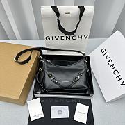 Fortok Givenchy Black Voyou Party Leather Shoulder Bag 24x18x3.5cm - 1