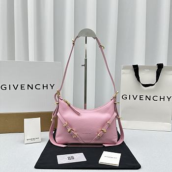 Fortok Givenchy Pink Voyou Party Leather Shoulder Bag 24x18x3.5cm