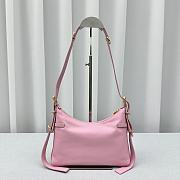 Fortok Givenchy Pink Voyou Party Leather Shoulder Bag 24x18x3.5cm - 3