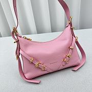 Fortok Givenchy Pink Voyou Party Leather Shoulder Bag 24x18x3.5cm - 4