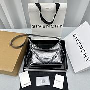 Fortok Givenchy Silver Voyou Party Leather Shoulder Bag 24x18x3.5cm - 1