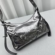 Fortok Givenchy Silver Voyou Party Leather Shoulder Bag 24x18x3.5cm - 4