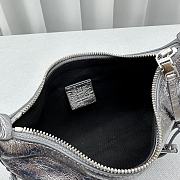 Fortok Givenchy Silver Voyou Party Leather Shoulder Bag 24x18x3.5cm - 2