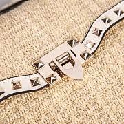 Fortok Valentino Rockstud Shoulder Bag in Boucle Raffia 22.5x5x16cm - 6