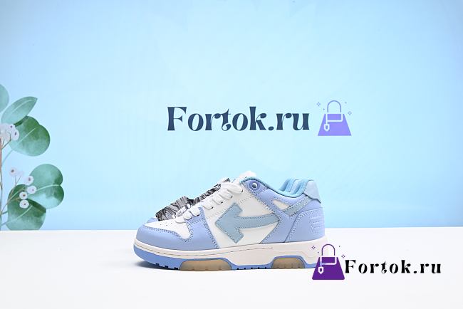 Fortok Off-White Out of Office Low ‘White Light Blue’ Sneakers - 1