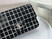 Fortok Chanel Wool Tweed & Gold-Tone Metal Bag Black 20cm - 5