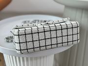 Fortok Chanel Wool Tweed & Gold-Tone Metal Bag White 20cm - 4