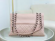 Fortok Chanel A07095 Pink Flap CC Silver Chain Shoulder Bag 32x7.5x19cm - 4