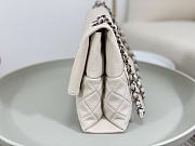Fortok Chanel A07095 White Flap CC Silver Chain Shoulder Bag 32x7.5x19cm - 5