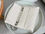 Fortok Chanel A07095 White Flap CC Silver Chain Shoulder Bag 32x7.5x19cm - 2