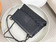 Fortok Chanel A07095 Black Flap CC Silver Chain Shoulder Bag 32x7.5x19cm - 5