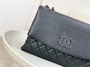 Fortok Chanel A07095 Black Flap CC Silver Chain Shoulder Bag 32x7.5x19cm - 4