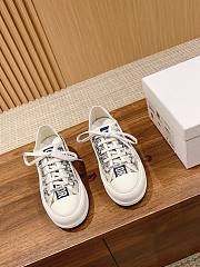 Fortok Dior Sneakers Blue Toile de Jouy Embroidered Cotton - 1