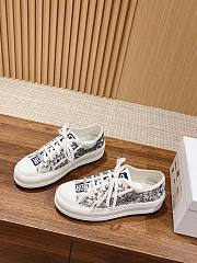 Fortok Dior Sneakers Blue Toile de Jouy Embroidered Cotton - 2