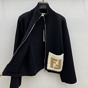 Fortok Fendi 2023 Double F Pocket Zipper Wool Cardigan - 4