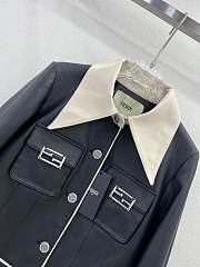 Fortok Fendi 23 Leather Jacket Black - 6