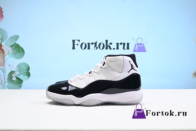 Fortok Air Jordan 11 Retro ‘Concord’ Black and White Sneakers - 1