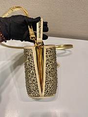 Fortok Prada Small Panier Crystal-Embellished Tote Bag Gold 15x16x9.5cm - 6