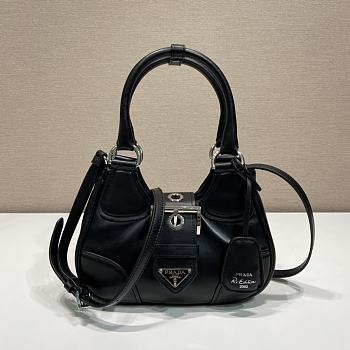 Fortok Prada Black Moon Padded Nappa-Leather Bag 22.5x16x7.5cm