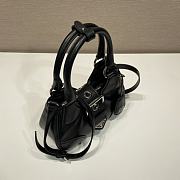 Fortok Prada Black Moon Padded Nappa-Leather Bag 22.5x16x7.5cm - 5
