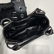 Fortok Prada Black Moon Padded Nappa-Leather Bag 22.5x16x7.5cm - 3