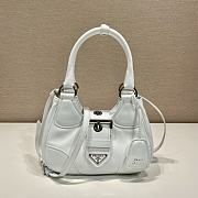 Fortok Prada White Moon Padded Nappa-Leather Bag 22.5x16x7.5cm - 1